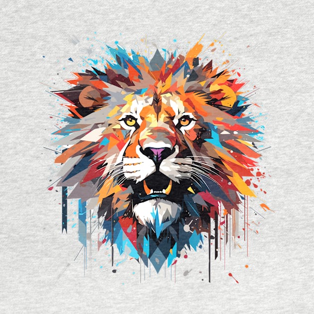 Lion Animal Freedom World Wildlife Wonder Abstract by Cubebox